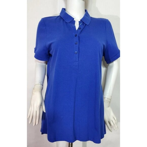 Intro Women’s Stretchy Blue Polo T-shirt Top Plus Size 1X (11) - Picture 1 of 10